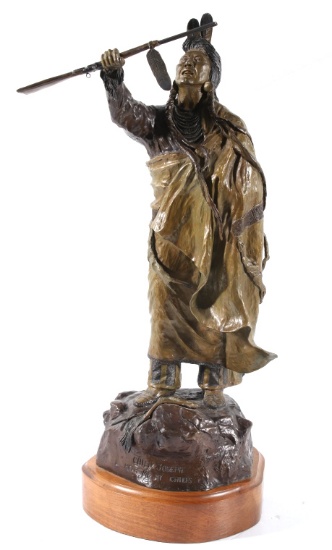 David Manuel Chief Joseph Bronze Statue c. 1980