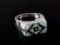 Navajo Signed Fire Opal & Sterling Silver Ring