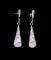 Zuni Mother of Pearl Mosiac Inlaid Drop Earrings