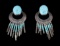 Navajo Dry Creek Turquoise & Silver Earrings