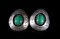 Signed Teddy Goodluck Silver & Malachite Earrings