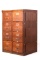 Oak Rockwell-Wabash Co. Vertical Filing Cabinet