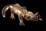 800-1200AD Columbian Gold Tumbaga Crocodile Effigy