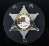 Alaska North Pole Silver and Gold Police Badge