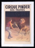 1930 Cirque Pinder Ses Fauves (Circus Lion) Poster