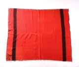Mohawk TePee Red & Black Wool Blanket