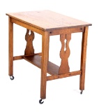 Early 1900 Quarter Sawn Oak Library Table