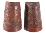 Montana Hand Tooled Leather Cowboy Cuffs