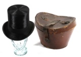 Knox Beaver Top Hat with Original Leather Case