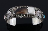 Navajo Bear Claw & Sterling Silver Bracelet