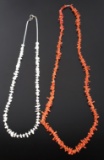 Red & White Branch Coral Necklaces