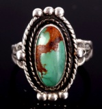 Navajo Royston Turquoise & Sterling Ring c.1950's