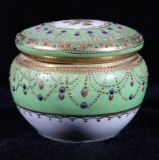 Hand Painted & Decorated Porcelain Powder Box