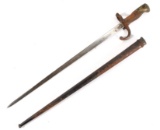 M1874 French Bayonet with Metal Scabbard