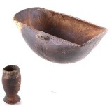 Rare Masai African Drinking Bowl and Cup