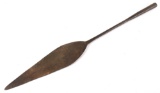 Large African Steel Leaf Bladed Spear Tip