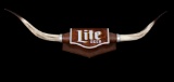 Miller Lite Beer Texas Long Horn Advertising Sign