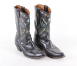 RARE 1950's Acme Inlaid Leather Men's Cowboy Boots