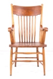 Quarter Sawn Oak Banister Adorned Chair