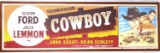 Cowboy c1958 Glenn Ford & Jack Lemmon Movie Poster