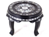 Oriental Mother of Pearl Inlaid Lacquer Table