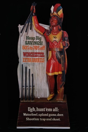 Winchester Cigar Store Indian Advertising Sign