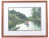 Fishing the Inlet Framed Arthur Shilstone Print