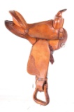 Pioneer Brand Big Horn Tooled Roping Saddle