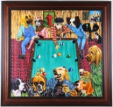 1989 Dogs Playing Pool by Mike Bradley