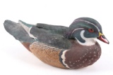 B Mentry Signed Hand Carved Wood Duck Decoy