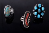Navajo Old Pawn Sterling Silver Ring Collection