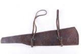 Early 1900's Custom Cavalry Leather Rifle Scabbard