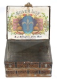 Early 1900's Silver Lily Butte Montana Cigar Tin