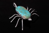 Navajo Sterling Turquoise Spider Woman Pendant