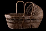 Large Hooded Baby Carrier Basket Circa Mid 1900s