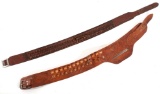 Pair of Western Leather Ammo Belts c. Early 1900's