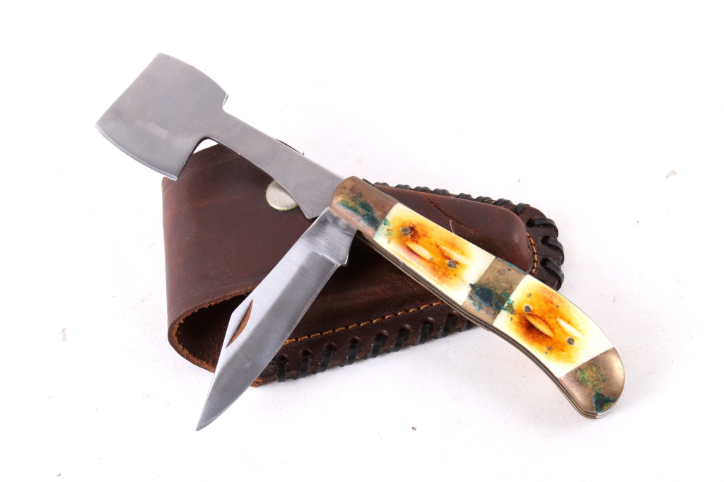The Trapper Pocket Knife Sheath - Ozark Mountain Leather Works