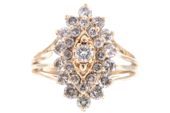 Antique Art Deco 2.10 carat Diamond Gold Ring