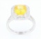 Vintage HANA Yellow Sapphire & Diamond 18K Ring