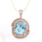 21.45 ct Topaz & Sapphire Necklace w/ papers