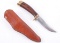 Browning Skinning Knife & Custom Leather Sheath