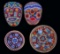 Mexican Huichol Indian Beaded Bowls & Masks