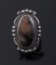 Signed Navajo Sterling Silver & Amphibolite Ring