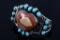 Navajo Heart Cut Agate & Turquoise Bracelet