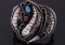 Navajo Sterling Silver Coral & Turquoise Cuff