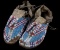Sioux Fully Beaded Whirling Log Moccasins c. 1900