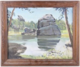 Original Carl Tolpo Sylvan Lake Oil Painting