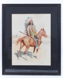 Frederic Remington (1861-1909) Sioux Chief Chromo.