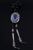 Navajo T. Singer Lapis Lazuli & Sterling Bolo Tie