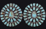 Navajo Royston Turquoise & Sterling Silver Earring